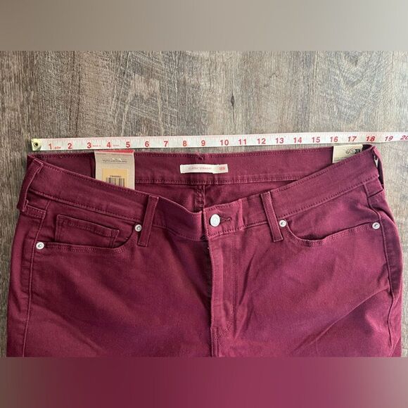 Levi's Plus Classic Straight Jeans Windsor Wine- Size 18W - Picture 9 of 12